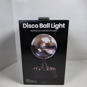 Disco Ball Light Rotating LED Mirror Ball - Silver